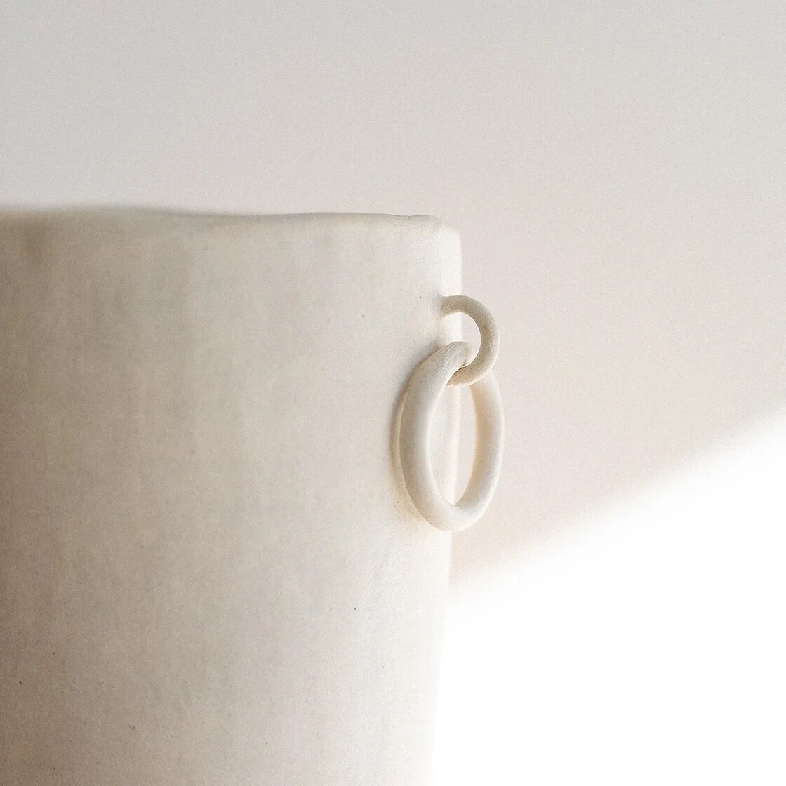 2 ring cream vase - Claycraft