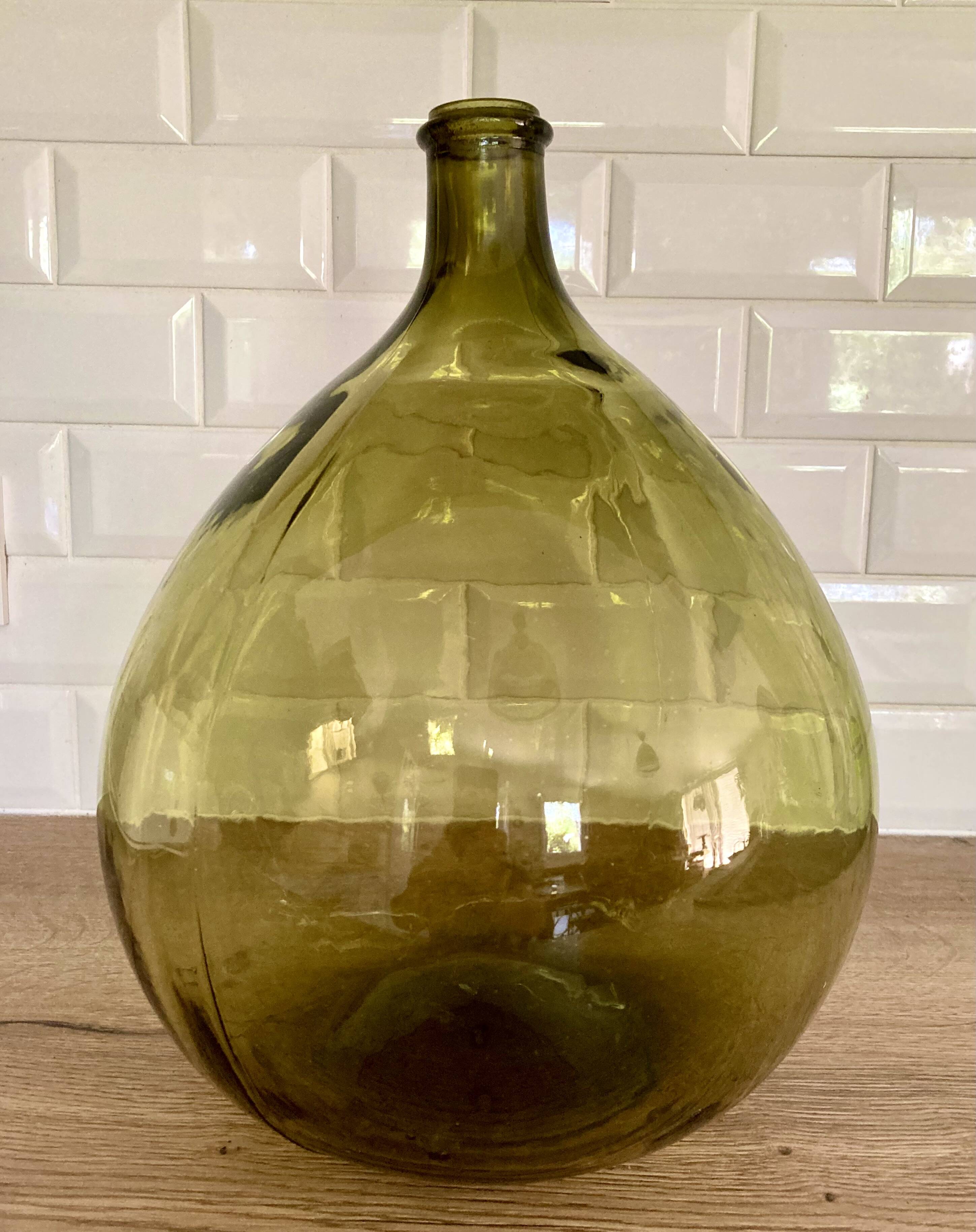 10L demijohn in a pretty olive green