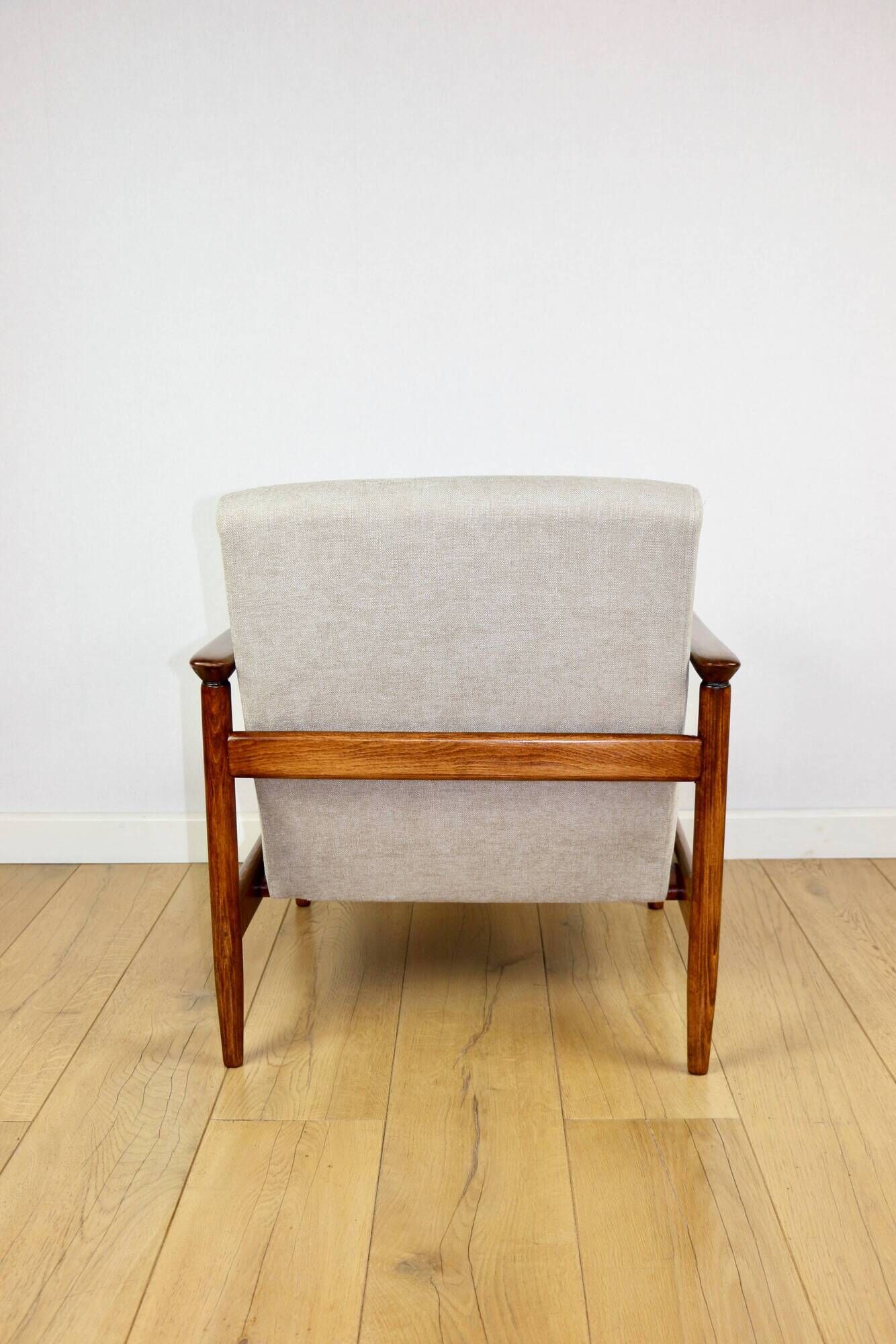 GFM-142 armchair, designed by Edmund Homa from the 70s, beige
