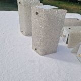 Lot of 5 Vintage Perspex Wall Lights from the 60s and 70s