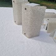 5 perspex wall lights, 1960s-70s