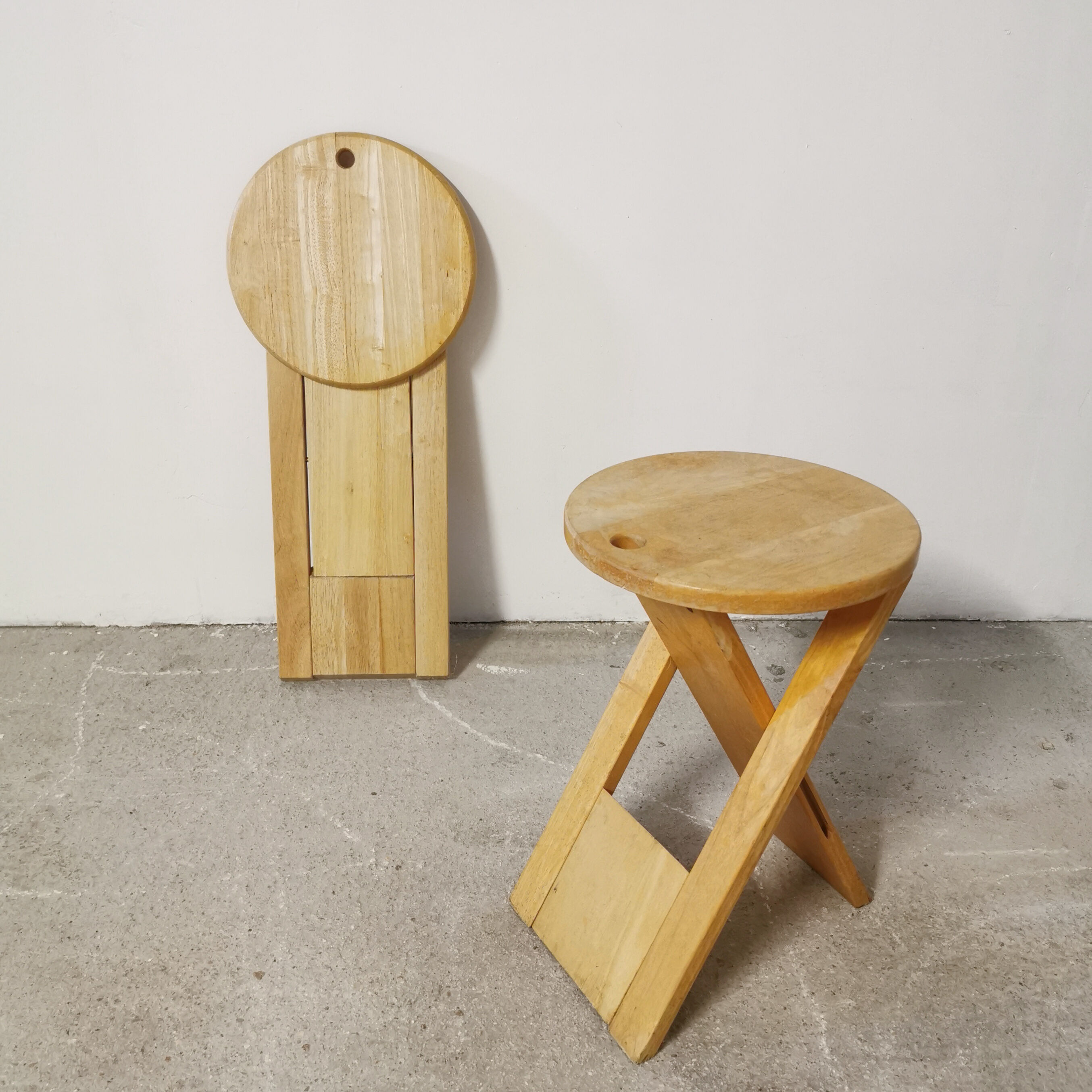 Pair of foldable stools by Adrian Reed