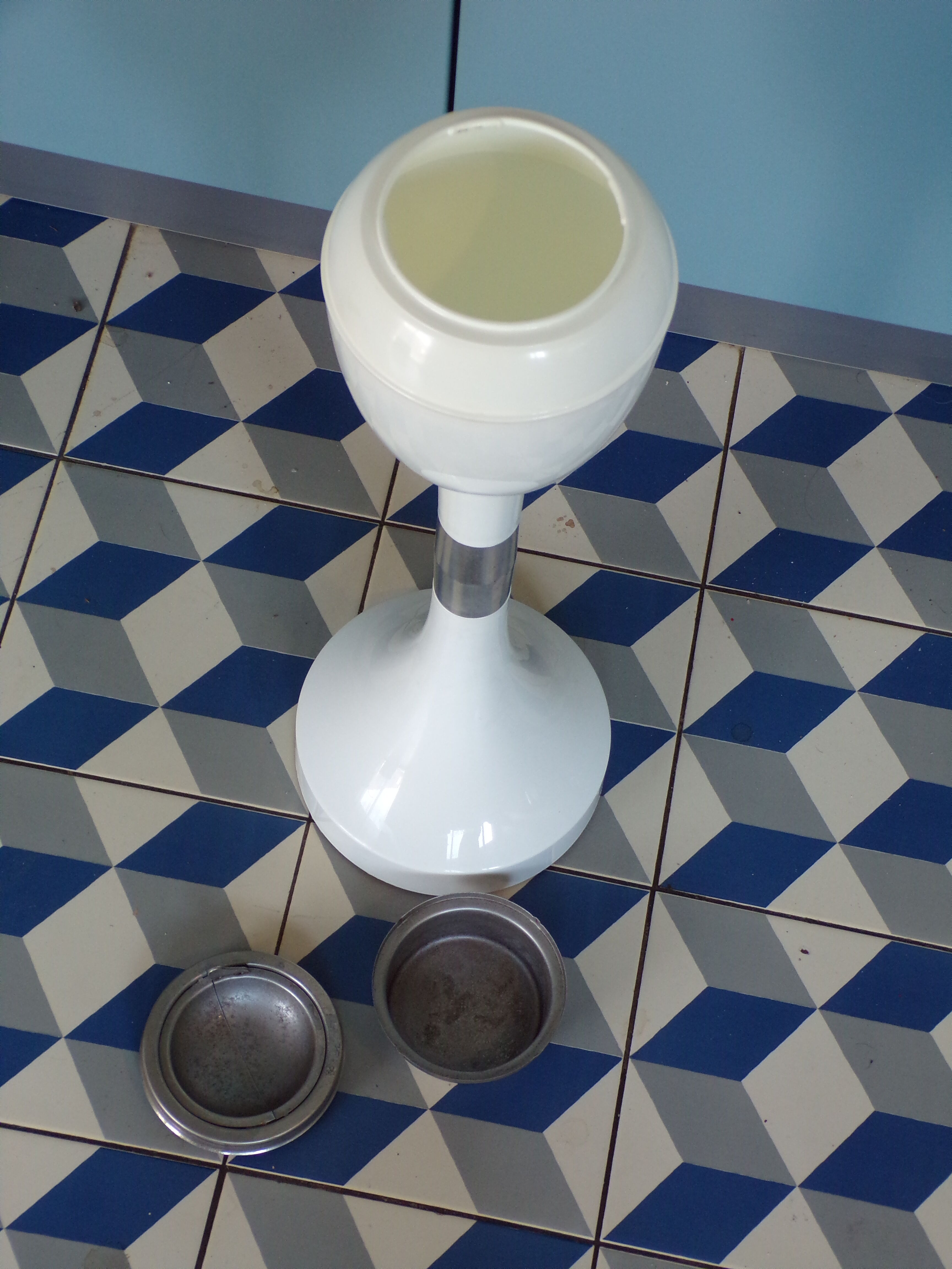 Ashtray on vintage 1970 stand