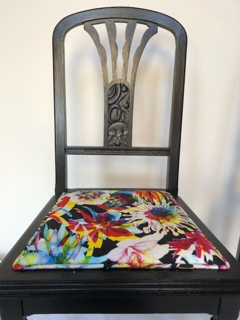 Art deco chairs jean paul gaultier fabric