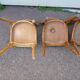 Lot de 6 chaises de bistrot bar en bois