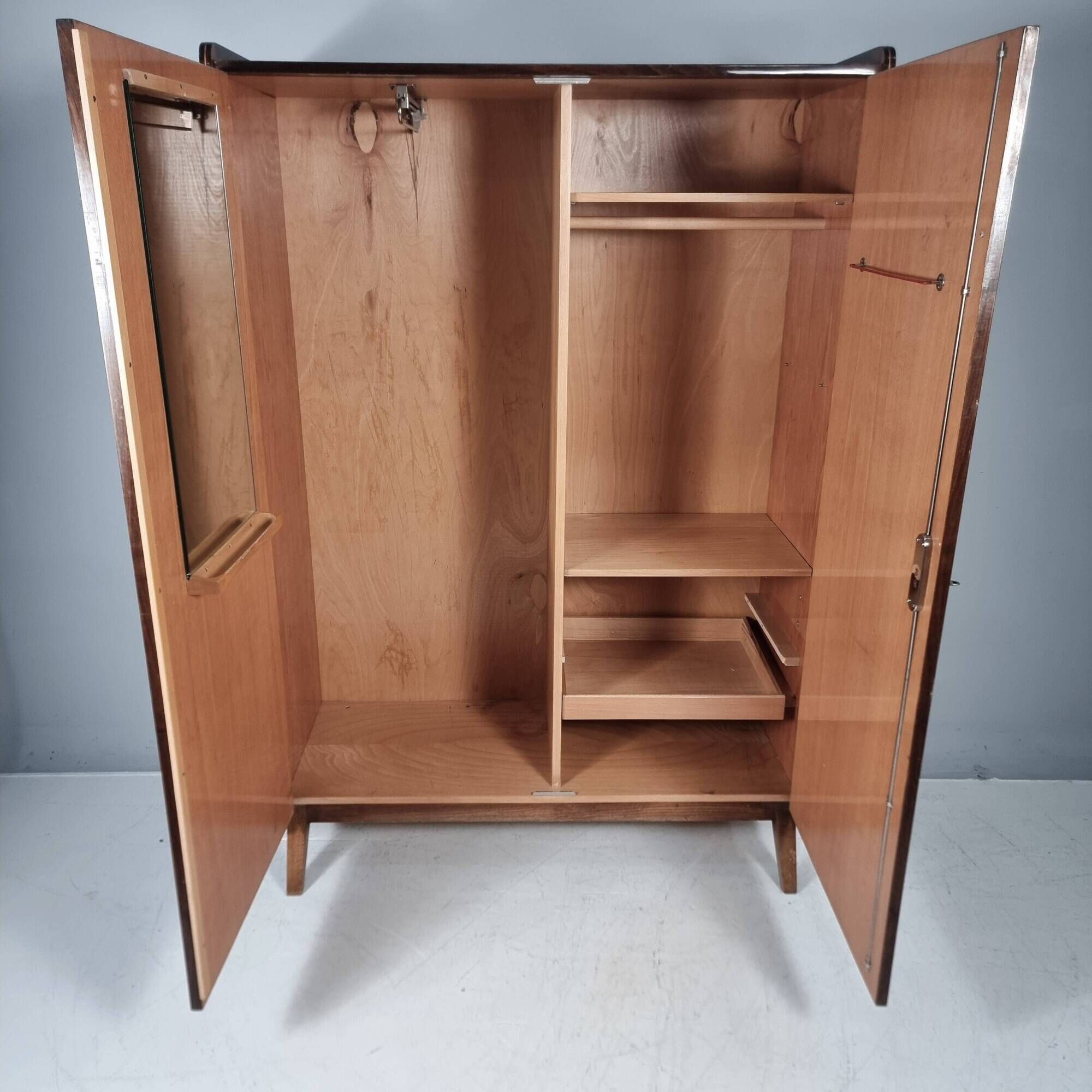 Vintage Wardrobe in Walnut from Tatra Nabytok, 1970s