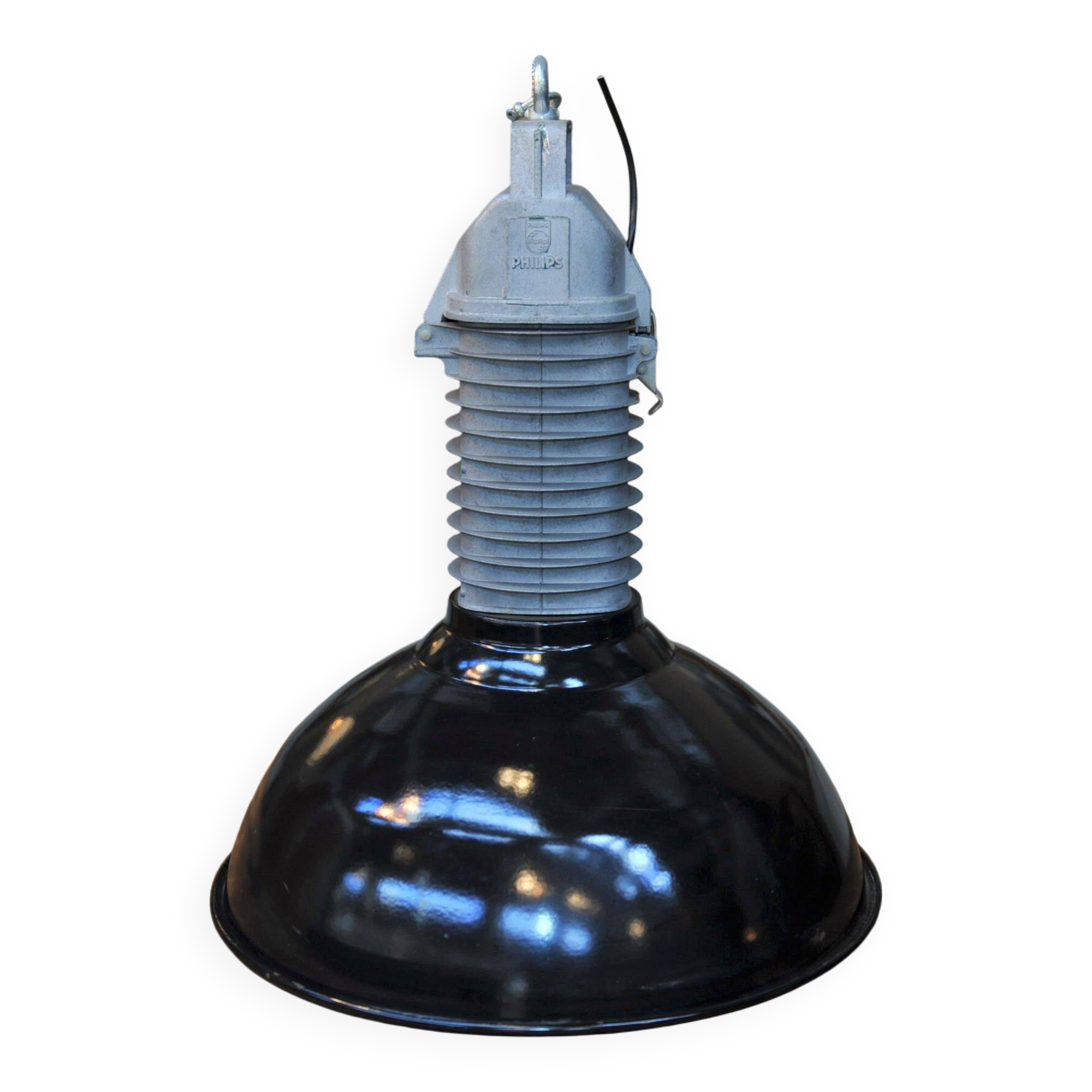 Large PHILIPS Industrial black lamp