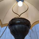 Lampadaire en bronze et onyx de style Napoléon III