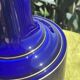 Monumental vase in blue Sèvres porcelain with gilding, architectural style.