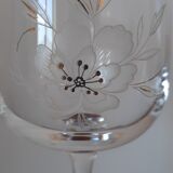 2 verres à vin en cristal