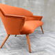Vintage Sofa, 1960s, Russet Velvet