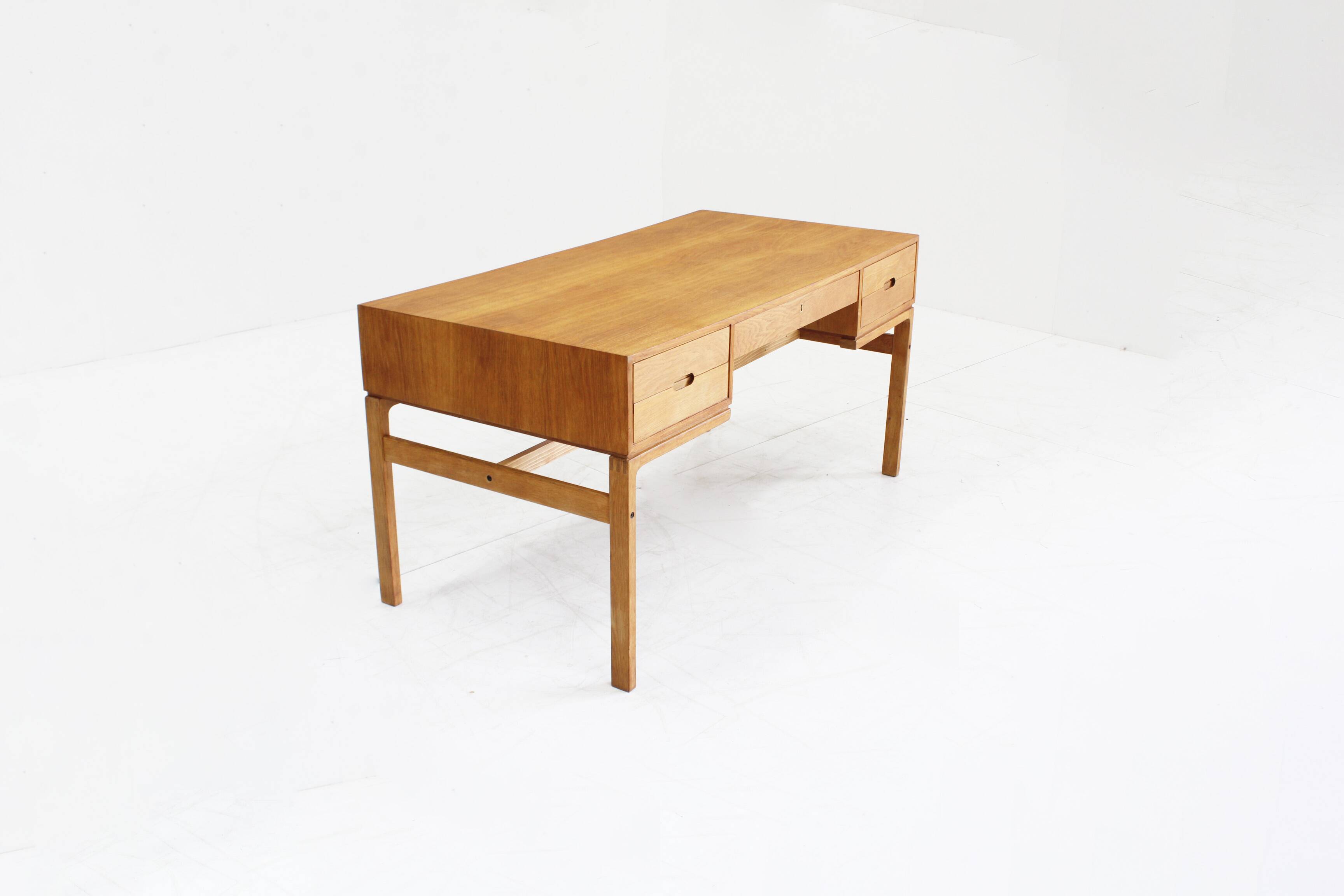 Vintage Danish teak desk by Arne Wahl Iversen 1950s
