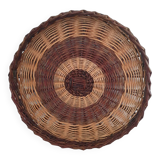 Large two-tone wicker tray