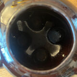 Brown ceramic teapot