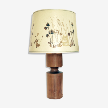 Modernist natural wood lamp 1960-70