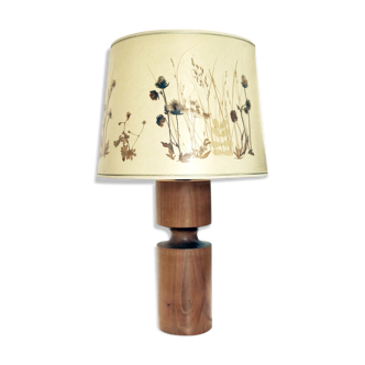Modernist natural wood lamp 1960-70