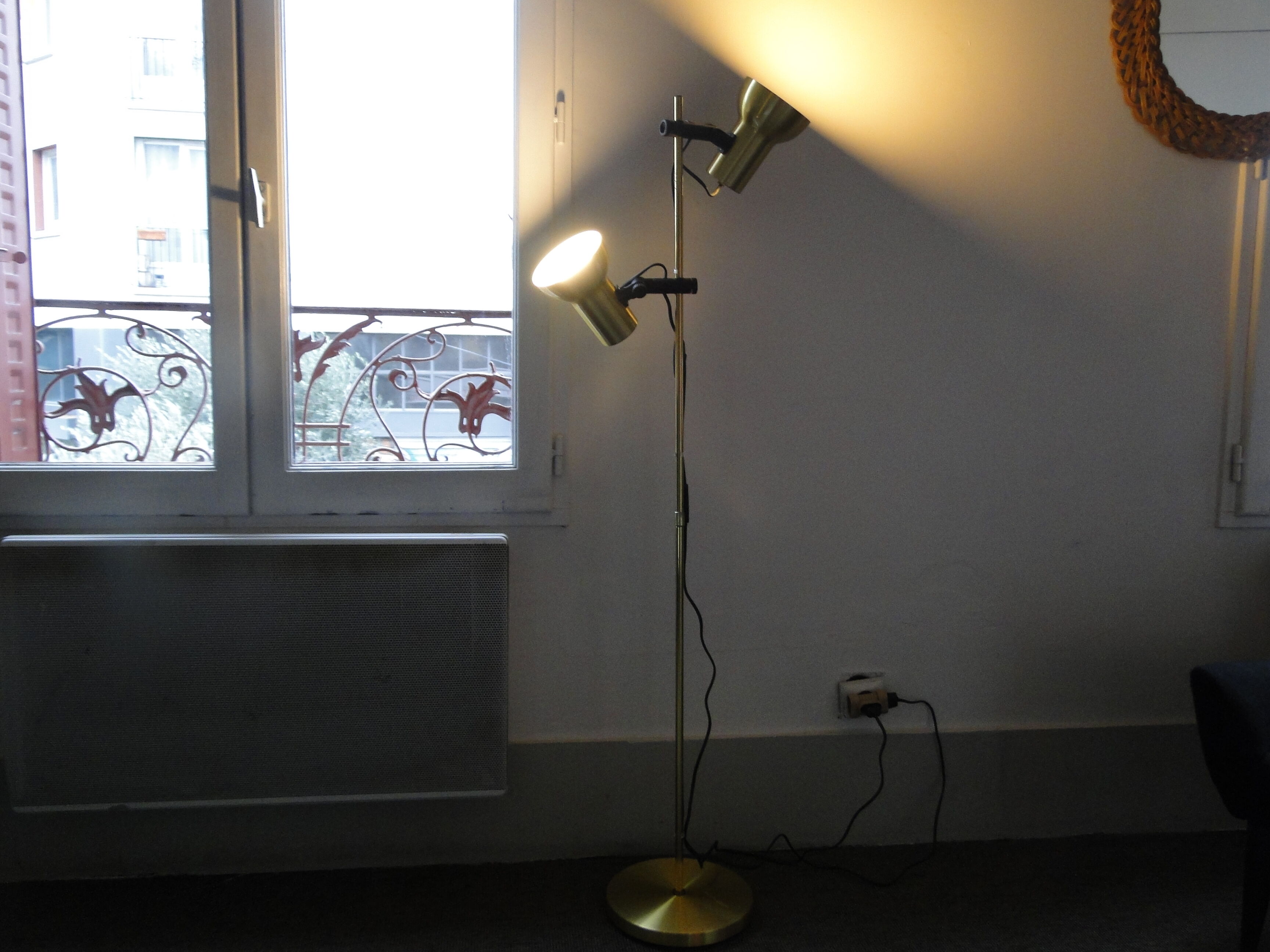 Scandinavian lamppost 2 spots from 1960