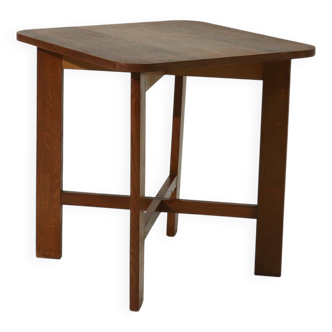 Modernist Amsterdam School Oak Side Table 1920s