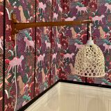 Large modular teak wall light Scandinavian design 1960.