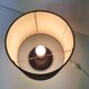 Vintage ceramic lamp signed F. Comte lampshade flowers