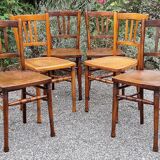 6 chairs bistrot companion 30/40s