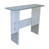 Console sculpturale en verre et lucite | Italie | Années 1980