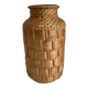 Green glass jar with wickerwork