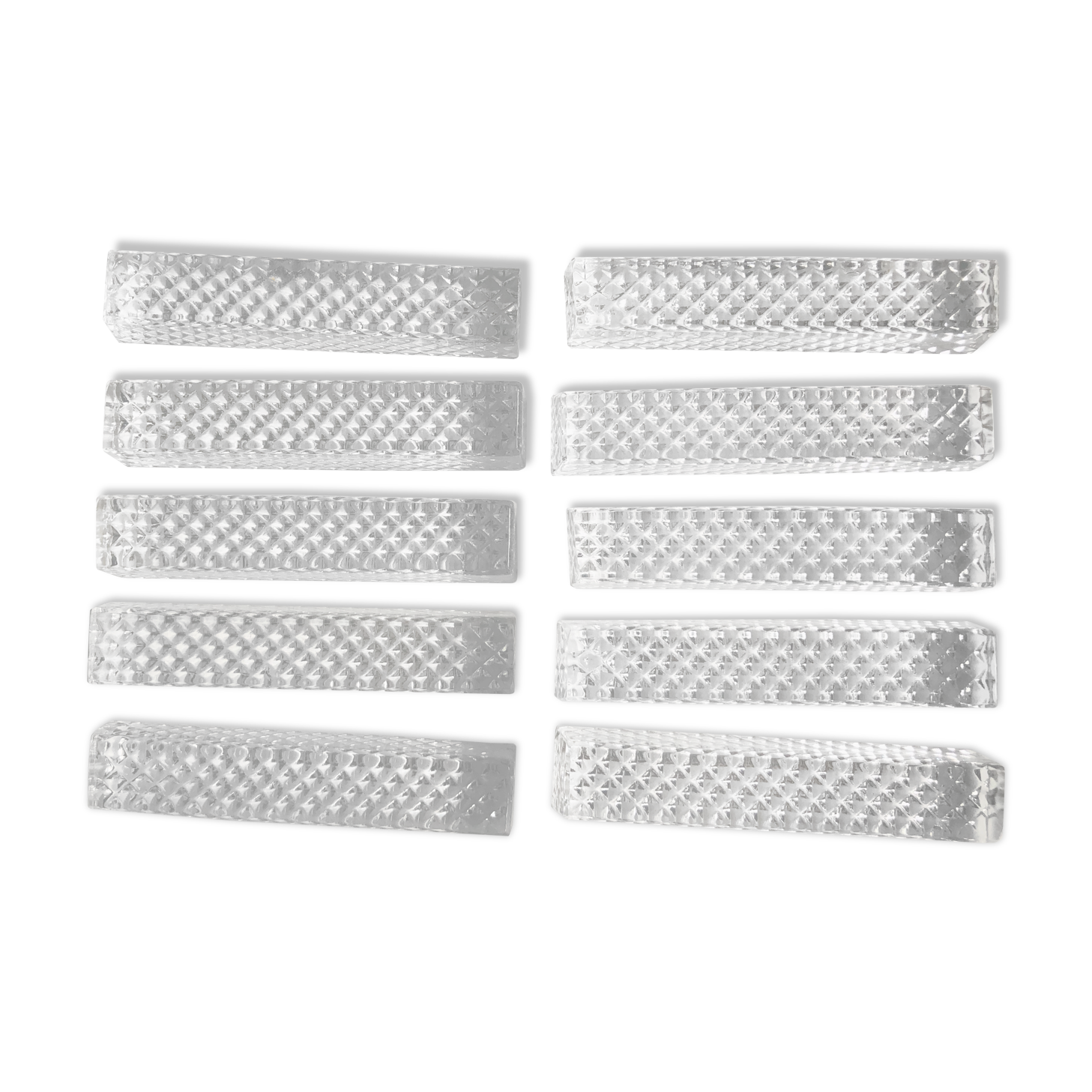 Set of 10 crystal knife doors