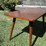 Coffee table 60s wooden feet compass