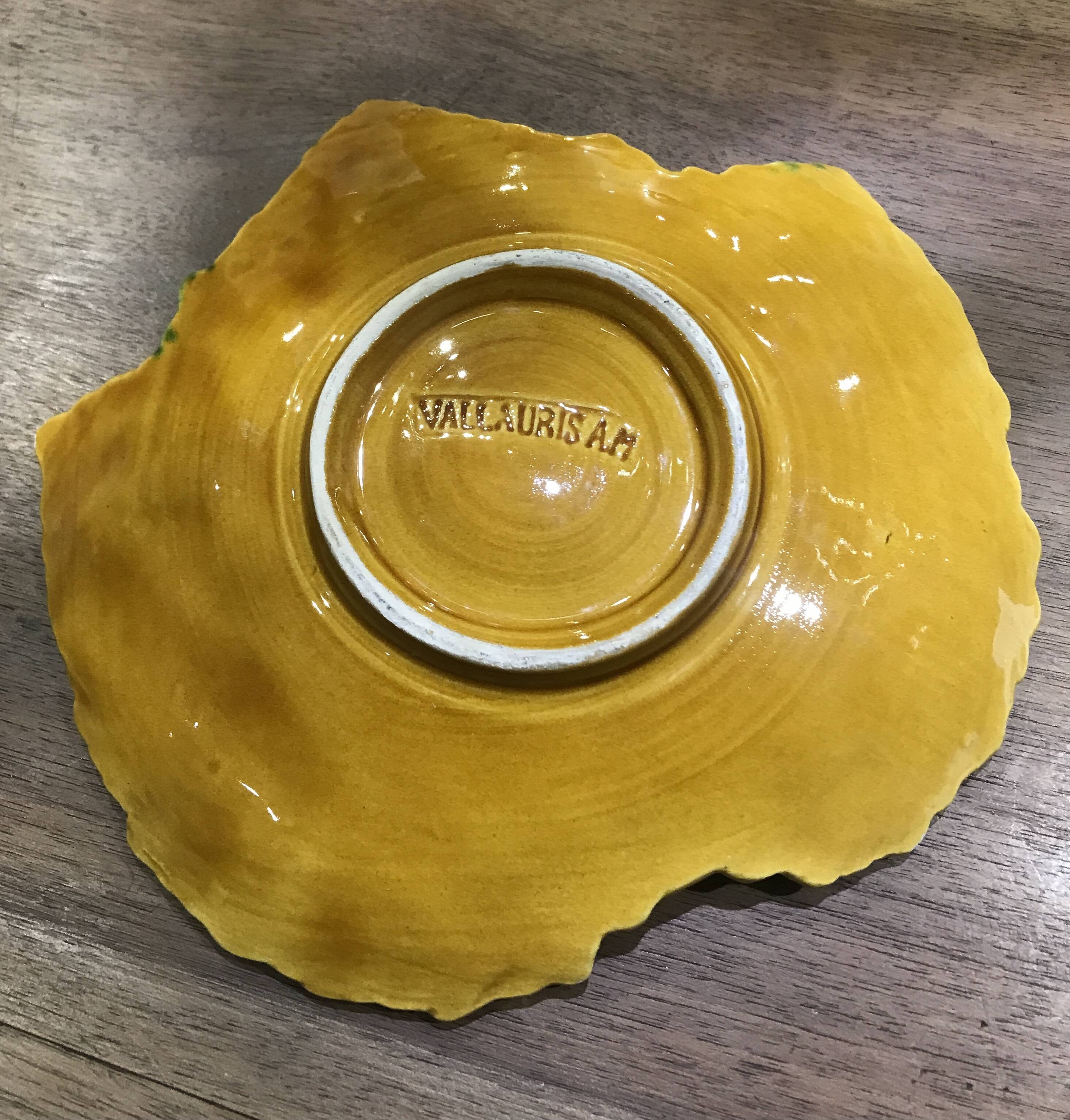 Vallauris ceramic leaf