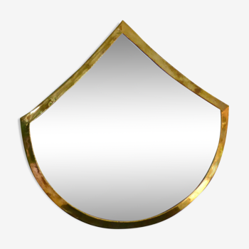 Golden brass mirror - 43x43cm