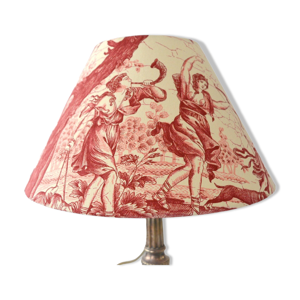 Toile De Jouy Motif Diane Chasseresse – Coloris Vert, Neuf, Fabriqué En France