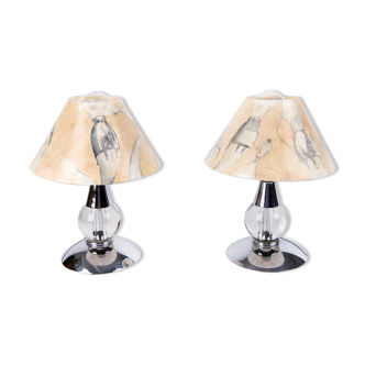 Paire de lampes de chevet vintage