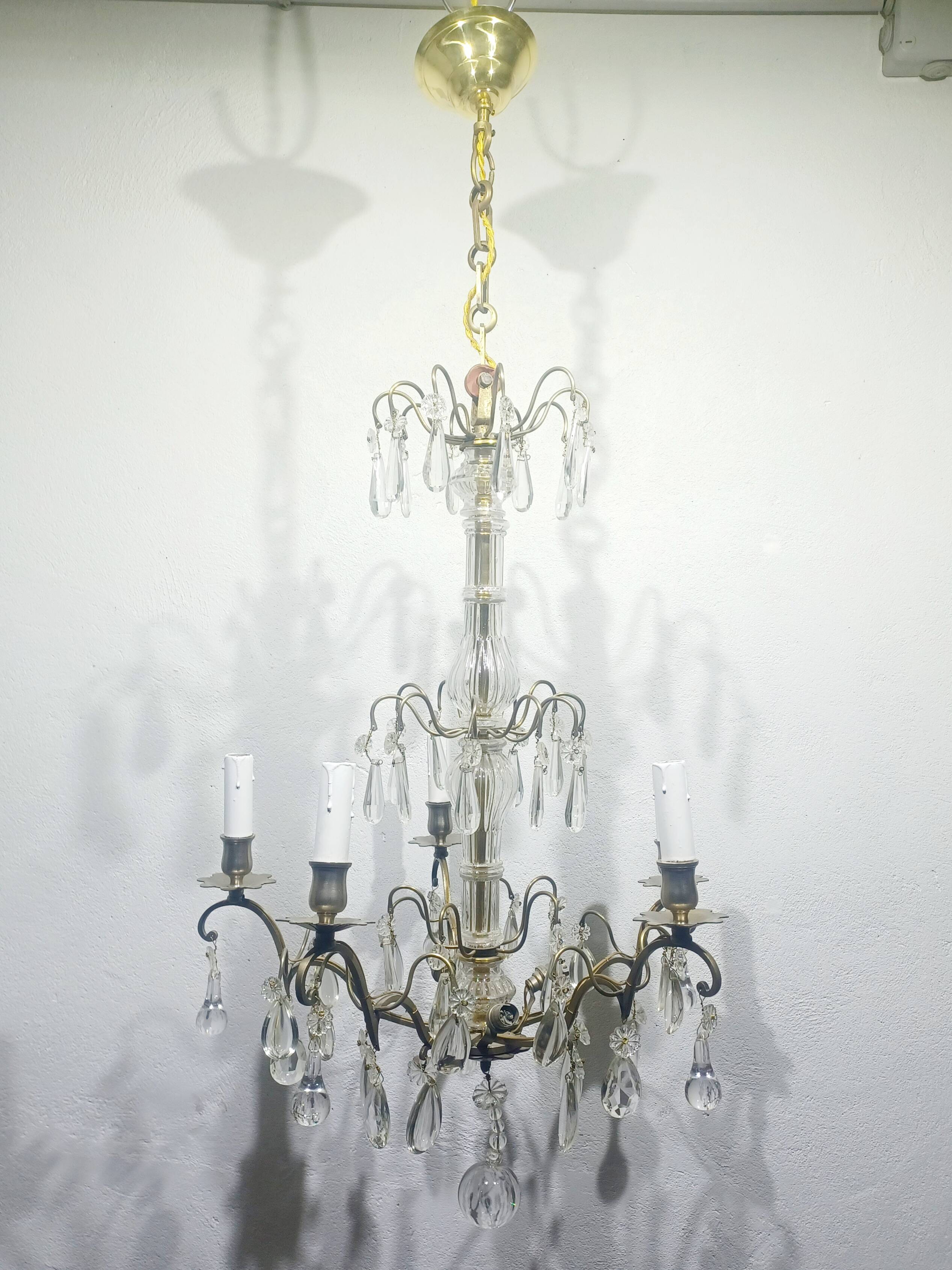 5-light crystal chandelier