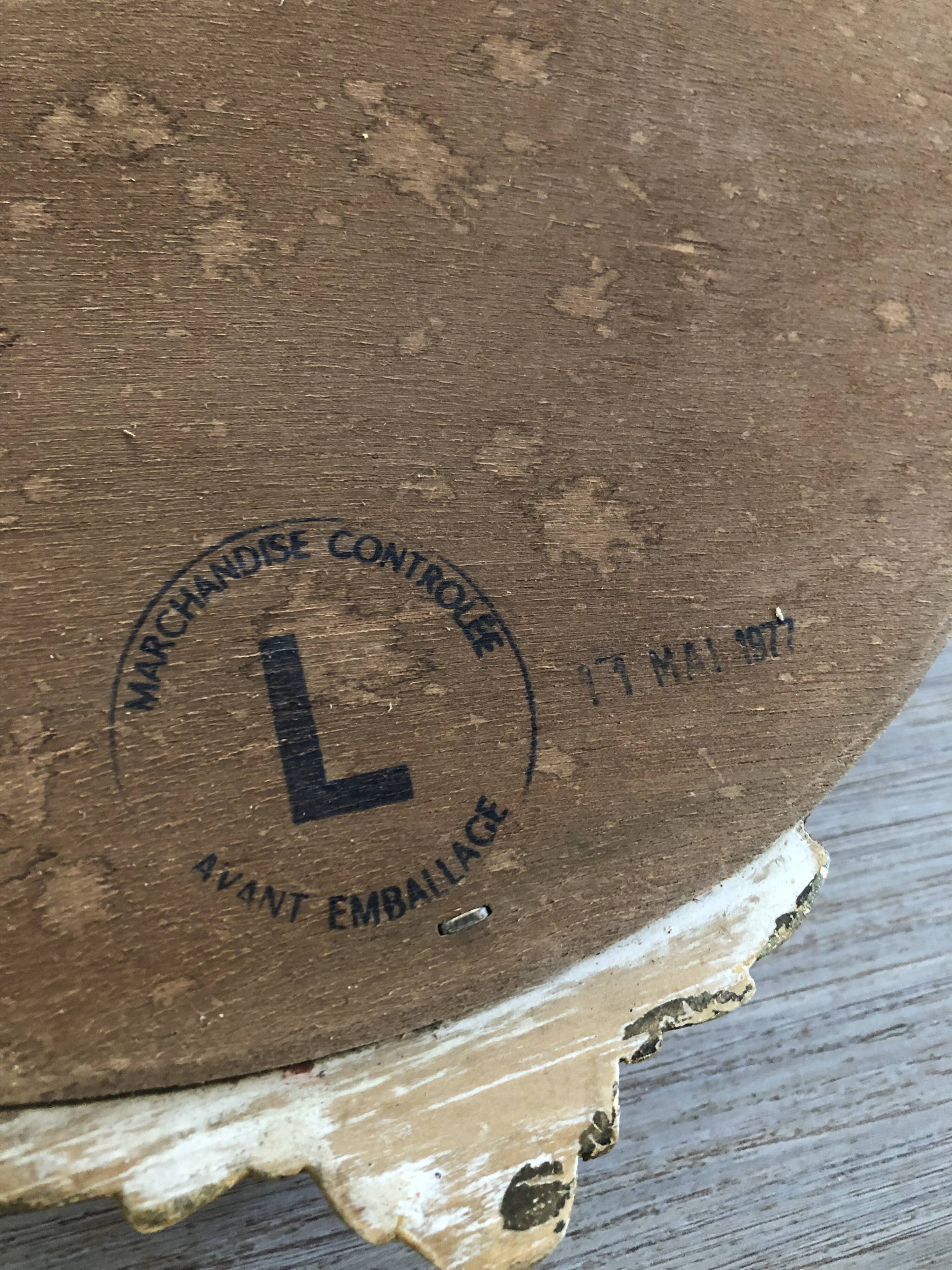 Golden baroque mirror with its 54x86cm tablet