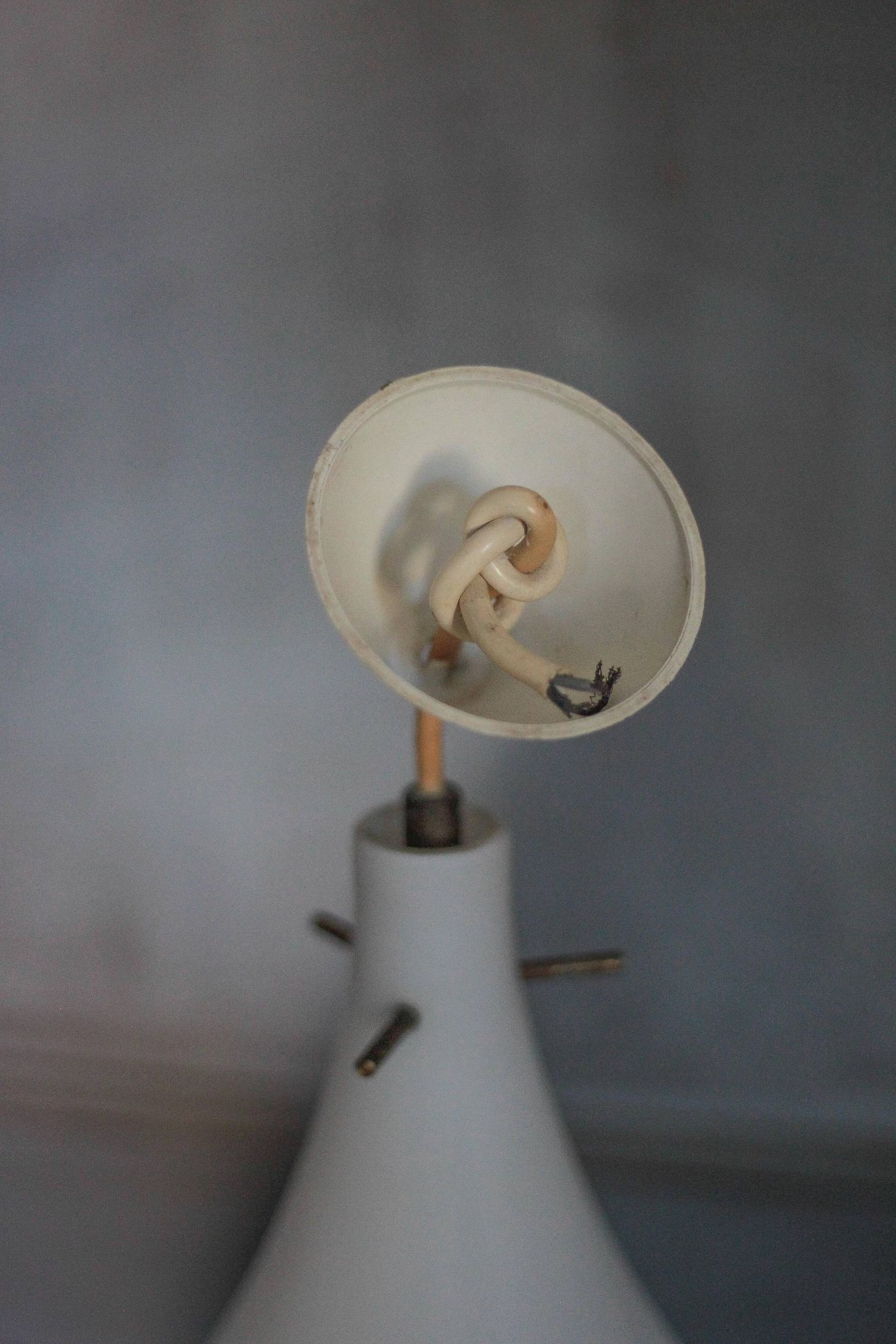 Suspension vintage, suspension goutte d'eau opaline blanche, Lustre opaline