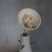 Suspension vintage, suspension goutte d'eau opaline blanche, Lustre opaline