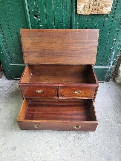 Mahogany and brass boat chest trunk the great pacific s fran