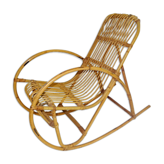 Rocking-chair enfant en rotin