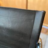 Pair of Klinte, Tord Bjorklund armchairs in brown leather 1980