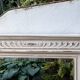 Shabby chic white patinated trumeau mirror – bevelled mirror
