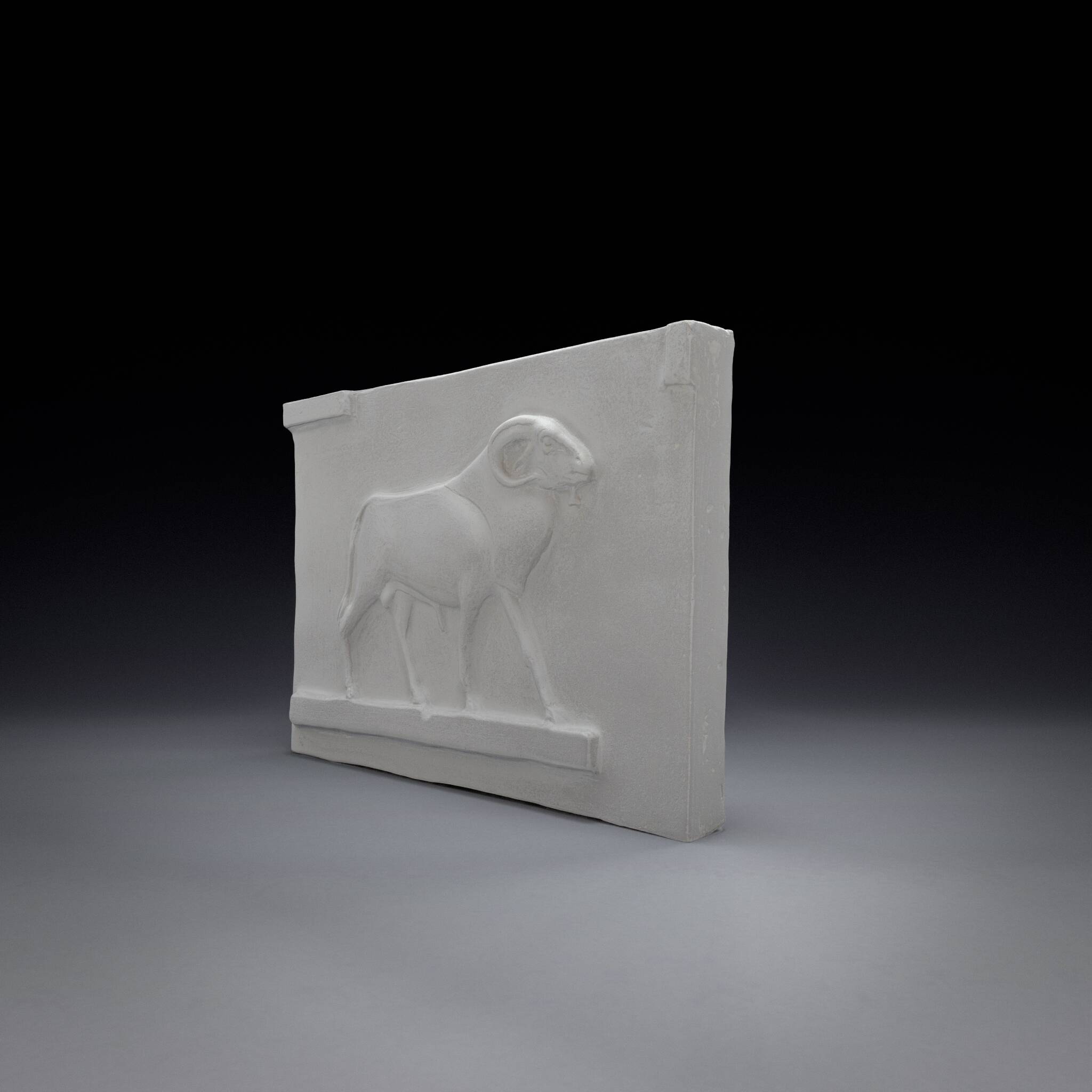 Plaster bas-relief – Ram deity of ancient Egypt