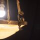 Antique Liberty Alabaster Candlestick, Brass Structure 1940s