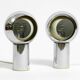 Pair of large Mid Century Space Age chrome table lamps - Made in Italy