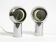 Pair of large Mid Century Space Age chrome table lamps - Made in Italy