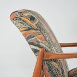 Scandinavian style armchair with terracotta patterns