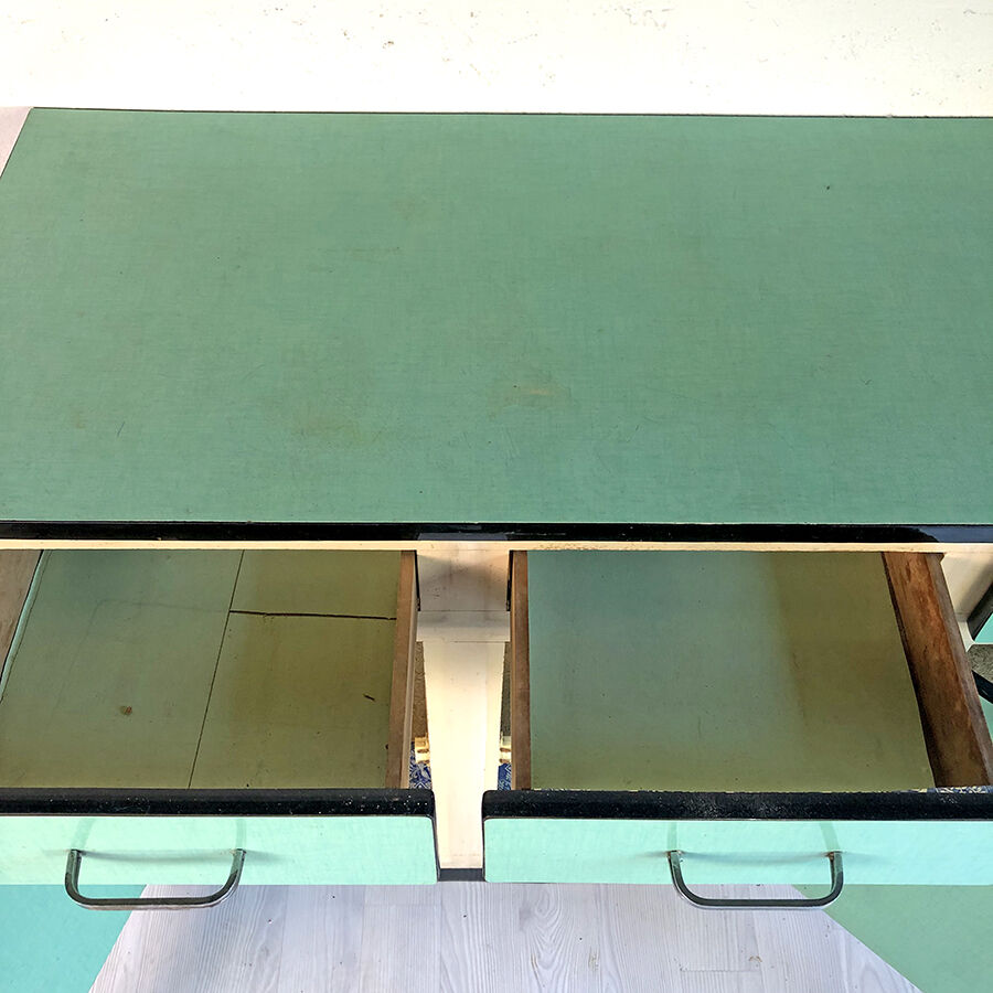 60's green formica buffet