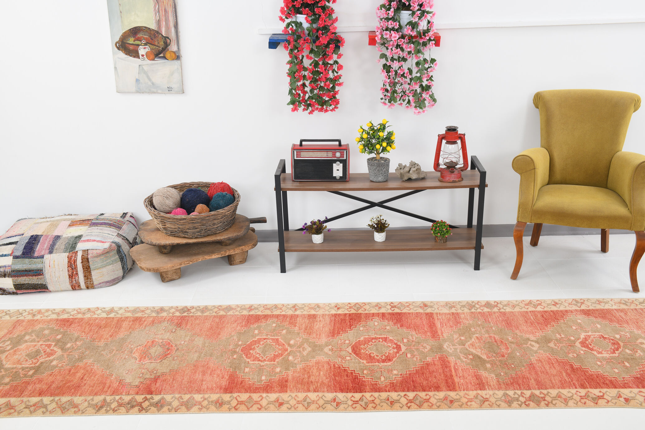 3x14 Extra Long Stair Turkish Runner, 92x425Cm