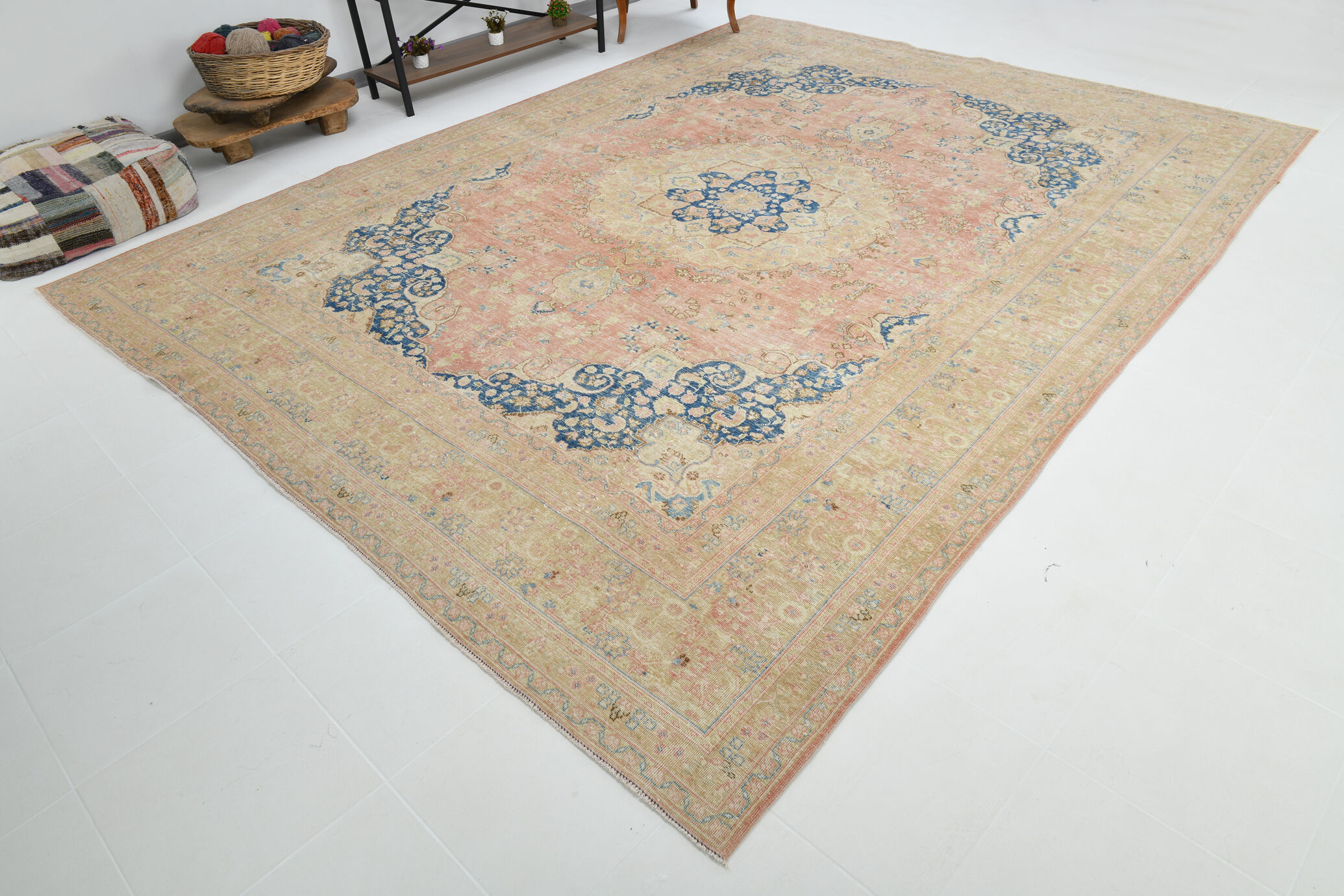 9x12 blue and pink persian rug 380x285cm