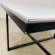 Table basse design vintage mélaminé et métal